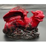 Royal Doulton Flambe Veined dragon figure. [19x26x16cm] [Will not post]