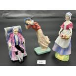 Four various Royal Doulton Figures, The Jester HN 1702, Dawn HN 3258, Darby HN2024 & Windflower