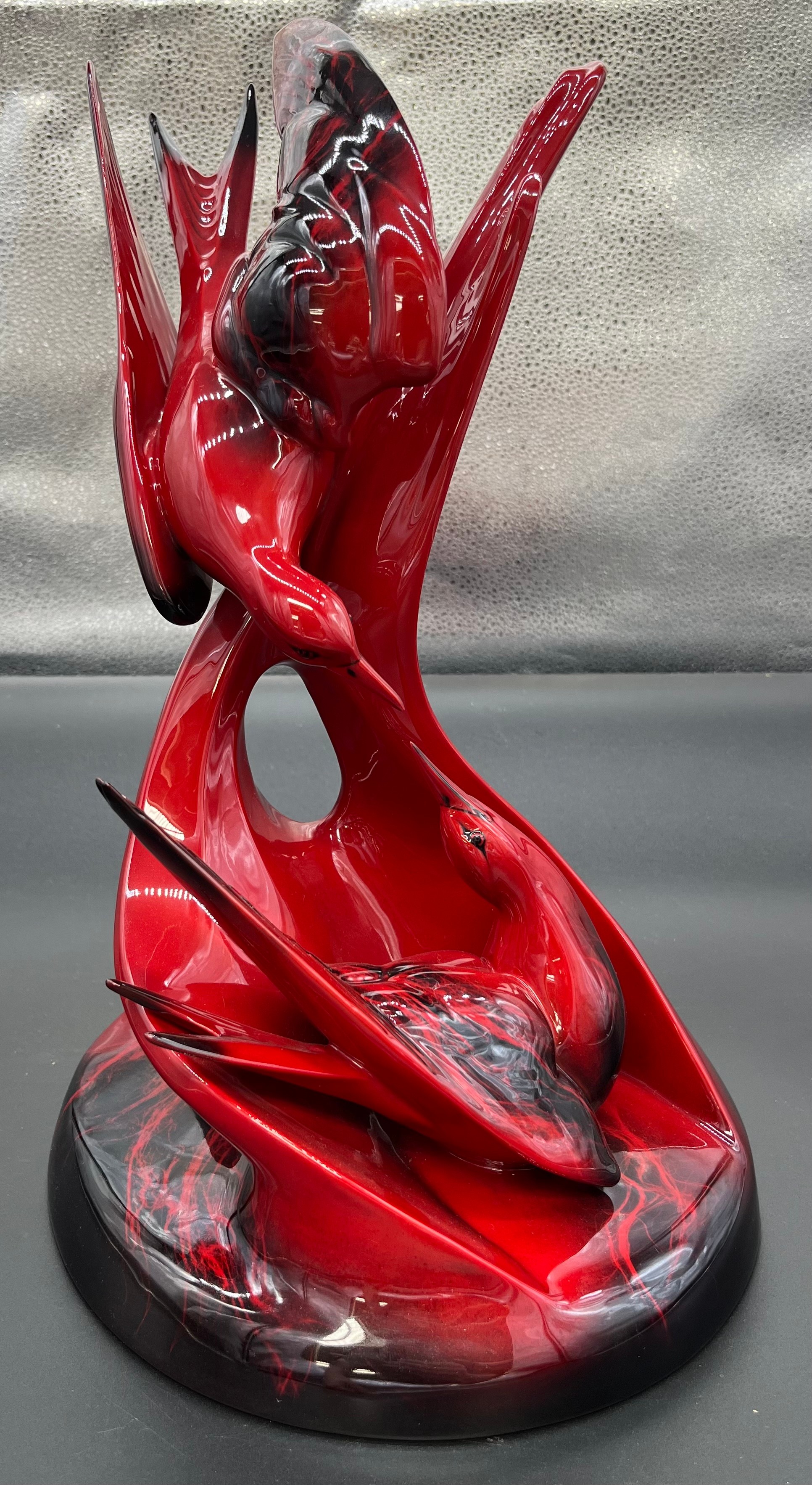 Large Royal Doulton Flambe Images of fire, Courtship HN 3535 Sculpture/ Figure. [39cm high] [Will - Image 2 of 3
