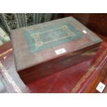 Antique writing writing box with round hand pens .