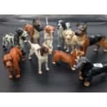 Collection of Goebel dog figurines (10)
