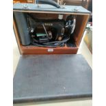 Singer 99k model sewing machine in fitted case .