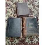 2 holy bibles together with Home preacher antique book etc .