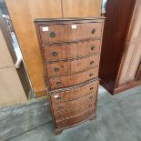 Antique style chest on chest of drawers.