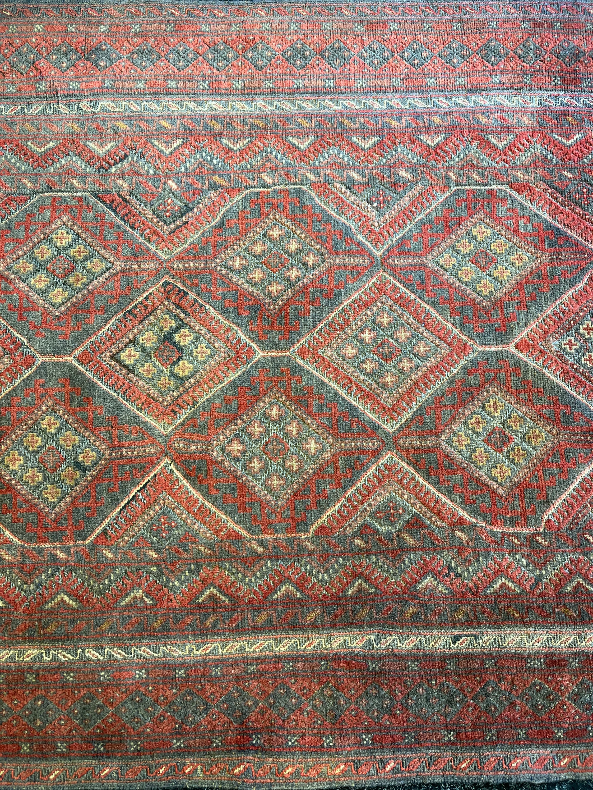 Antique handmade kilm rug, comes with certificate of authenticity [194x121cm] - Image 3 of 7
