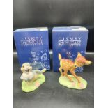 Royal doulton Disney showcase collection figures Bambi and thumper With boxes . Tallest 9cm.