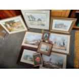 Lot of various prints includes countryside, harbour scene etc.