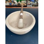 Antique pestle and mortar.