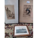 Selection of Dunfermline related engravings signed.