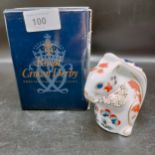 Royal crown Derby paperweight squirrel with box . 9 cm in height.