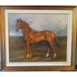 Raffaele Fiore (Italian B 1961) Horse Oil Frame 66cm x 76cm. Please Note We Will Not Post This Item.