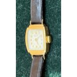 Vintage ladies cocktail watch, 9ct gold cased. [Non runner] [Will post]