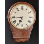 19th century Fusee drum wall clock. [Pendulum needs attention] [75x43cm]