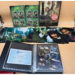 Collection of Lord of the Rings posters and Picture CD's together with a folio of signed