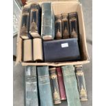 Box of Charles Dickinson books etc .