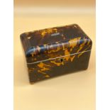 19th century tortoise shell tea caddy [As found in areas] [Will post]