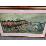 Military print titled the thin red line after by Robert Gibb.