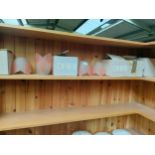 Selection of glass shades with boxes