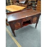 19th century console/ writing desk on caster feet