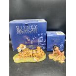 Royal doulton show case collection the jungle book figures Shere Khan and Mowgli boxed longest 18 cm