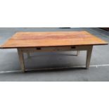 Large Farmhouse/ worker shop Pine 2 drawer table.