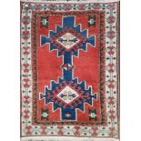 Antique hand woven rug [185x123cm]