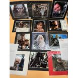 A Collection of 'The lord of the rings' Signed photos all with certificates of authenticity.