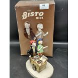 Royal doulton figure the bistro kids figure with box . 12 cm in height .