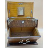 19th century Carlisle & Watts Edinburgh travel stationary box. Silver plated mounts and handles to