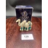 Royal crown Derby pair of mini camels with box.