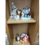 Various porcelain to include Royal Doulton, Nao, cat figures etc