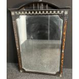 19th century heavy ebony framed and inlaid mirror. [100x66cm]