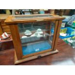 Antique medicine display cabinet .