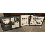 Signed snooker posters within three frames