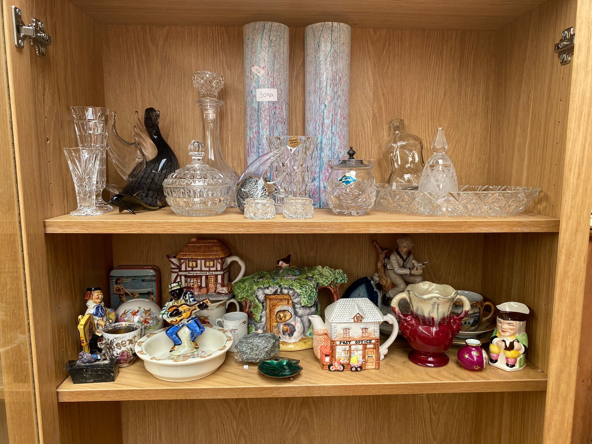 2 shelf of collectables includes art glass etc . - Image 3 of 3