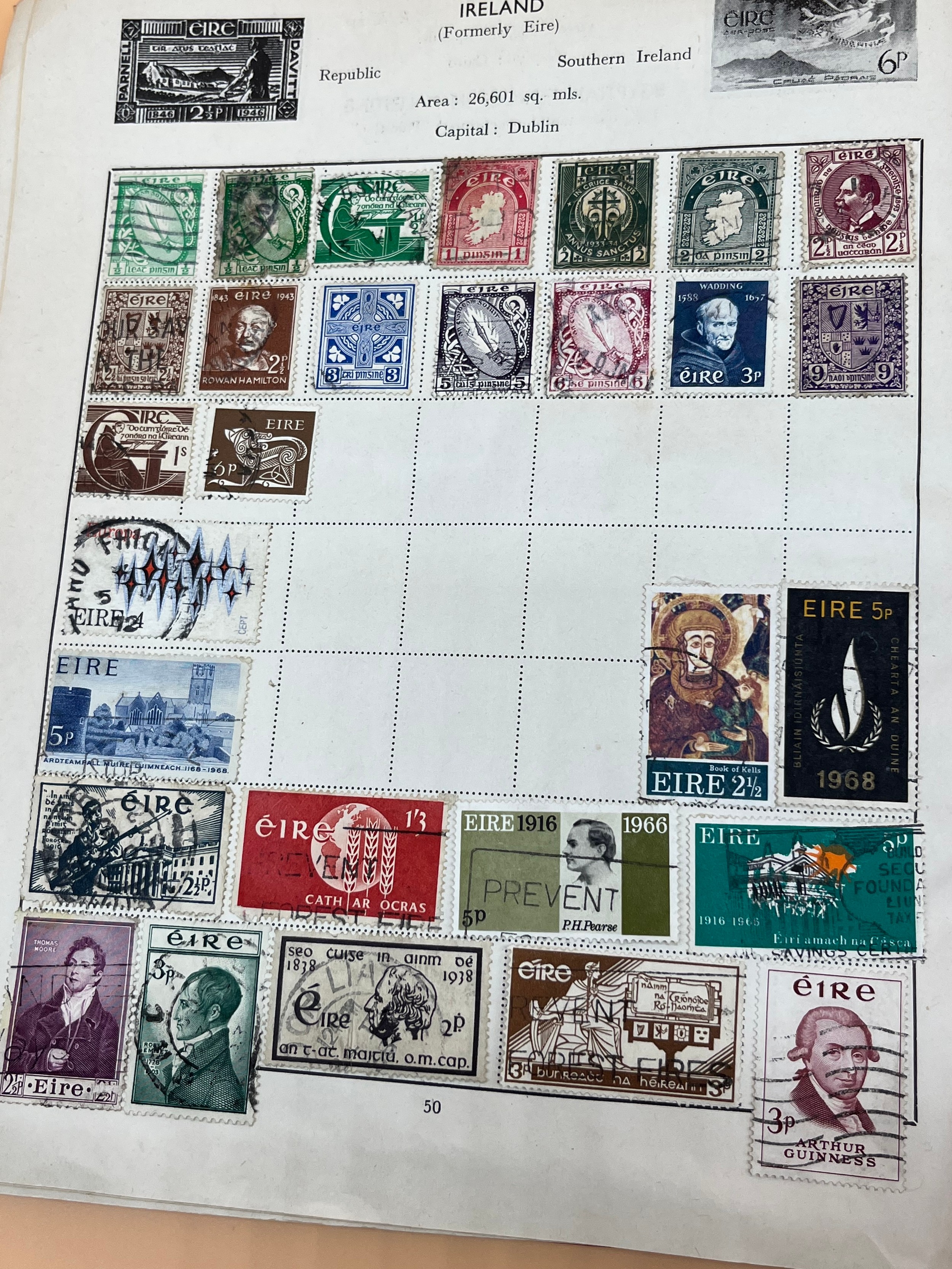 Vintage stamp album containing a collection of world stamps - Image 11 of 22