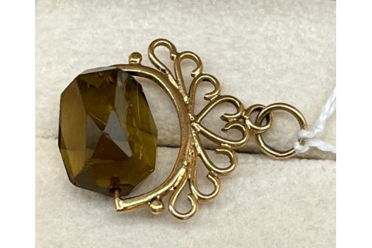 9ct yellow gold swivel fob. - Image 1 of 2