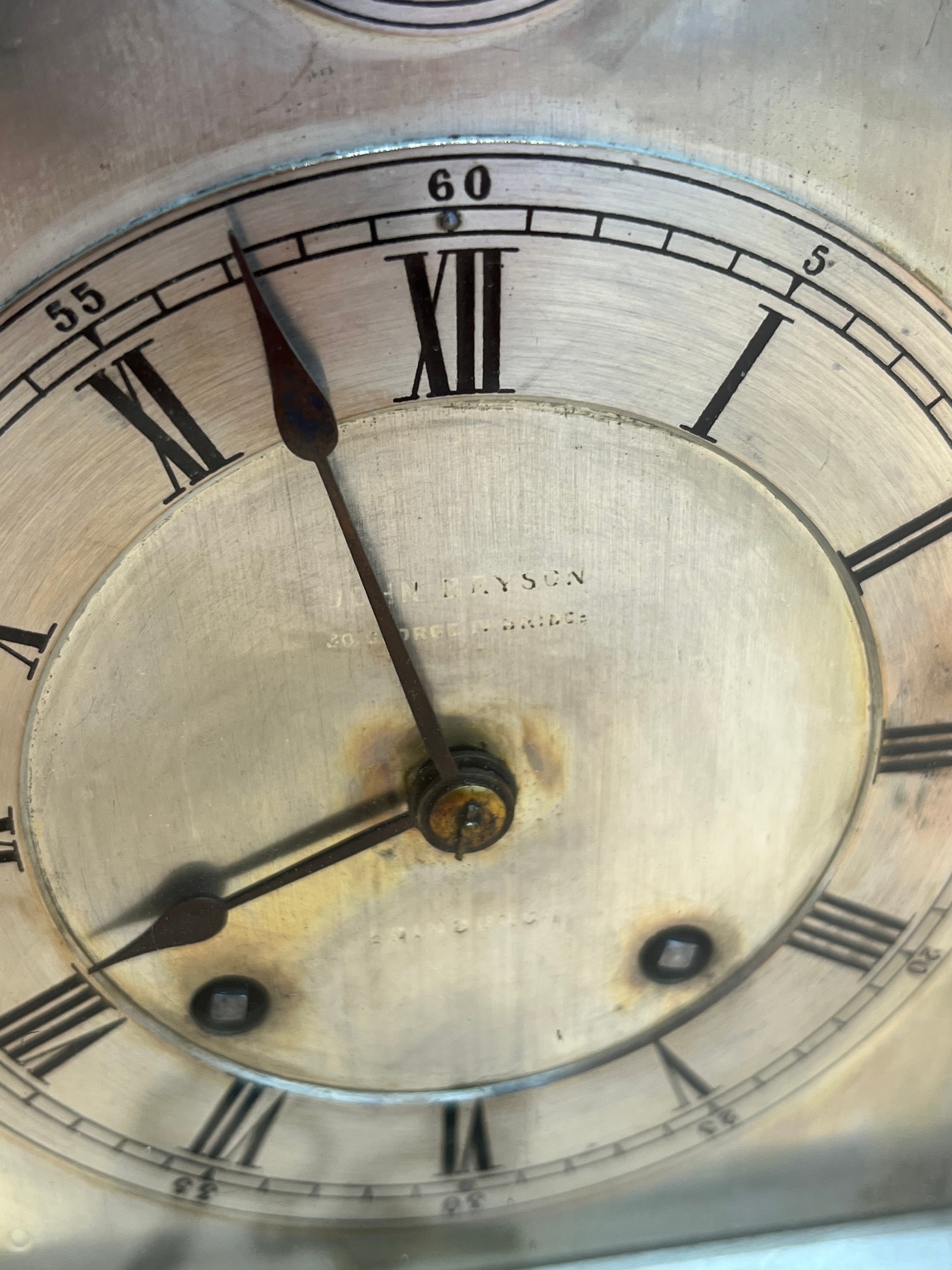 Antique Bracket Clock, John Bryson- Edinburgh. [Comes with keys] [Non-runner] [Back door doesn't - Image 2 of 3