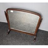 Whytock & Reid MAHOGANY DRESSING TABLE MIRROR, EARLY 20TH CENTURY, The swing mirror with shaped