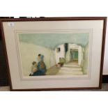 Pencil signed Print 'The Parrot, Almeria' William Russel Flint [53x73] Along with landscape river