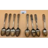 Quantity of 19th century Edinburgh and provincial silver. Includes Two spoons by David Manson of