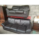 3 x 2 Piece leather suite .