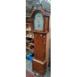 19th Century Grandfather Clock with Weight and Pendulum