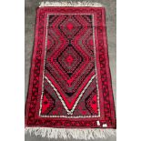 Indian/ Persian Red ground rug. [150x91cm]