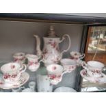 A Royal Albert Lavender Rose tea service to include teapot
