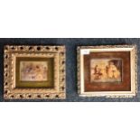 Two Antique crystoleum pictures. Fitted within ornate frames.