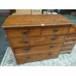 Victorian 2 over 3 chest of drawers .