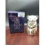 Royal Crown derby Queensland koala bear paperweight with stopper and box .