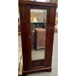 Late 19th century wardrobe, [John Taylor & Son, Edinburgh] the top with inlaid frieze above a single