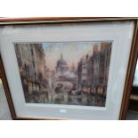 A signed limited edition print. Ludgate, London by J.L Chapman